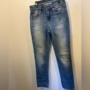 Lands' End Women's Mid rise Straight Leg Jeans Size 4 FLAW see pics